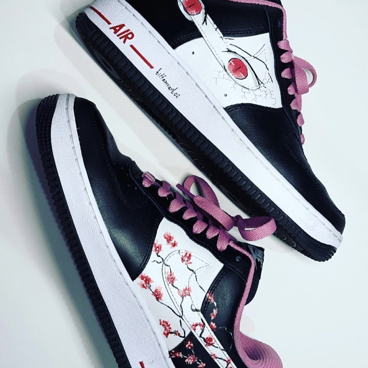 Hand-painted Air Force 1 with anime sakura design